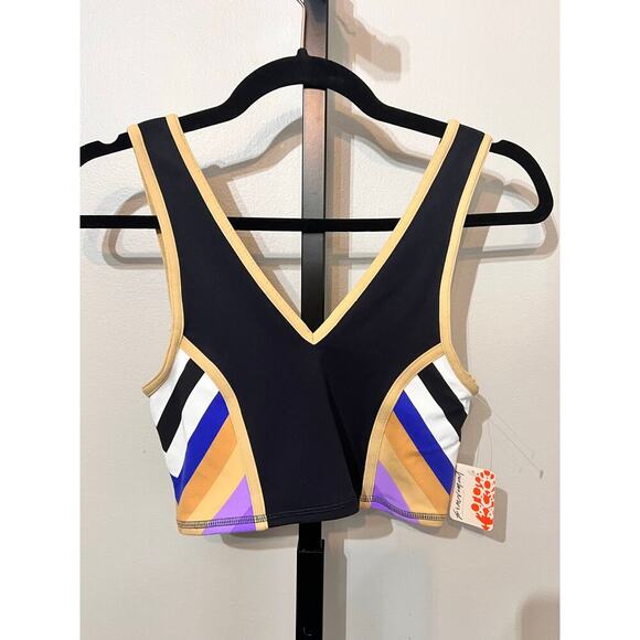 NWT FP Movement Womens Never Better Colorblock Cropped Tank Top Black Size XS - Picture 3 of 8